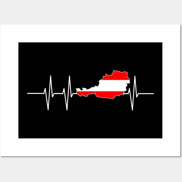 Heartbeat Austria - Vienna Holiday Gift Wall Art by biNutz